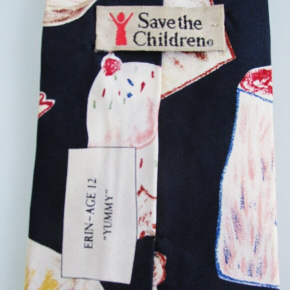 Save The Children Early Men's Silk Tie - Picture 5 of 5